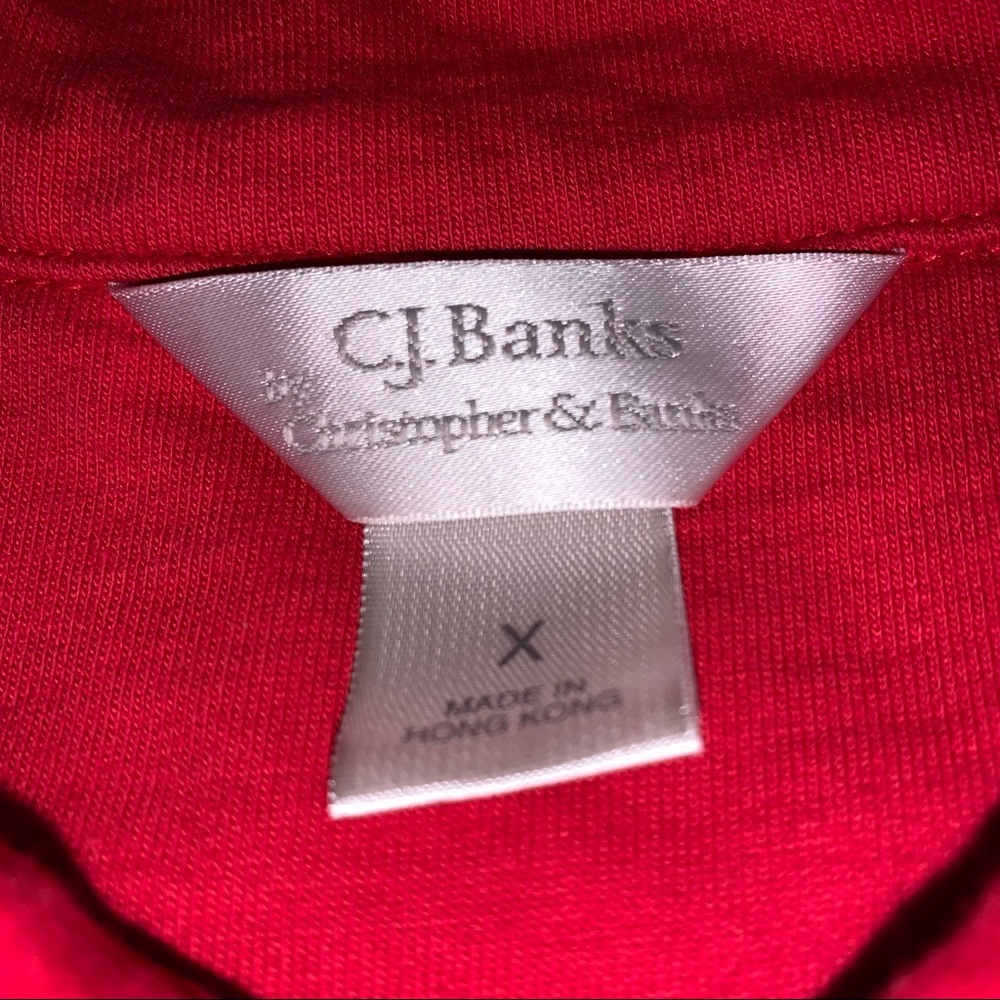 Basic Bright Red Button Up Vest - image 4